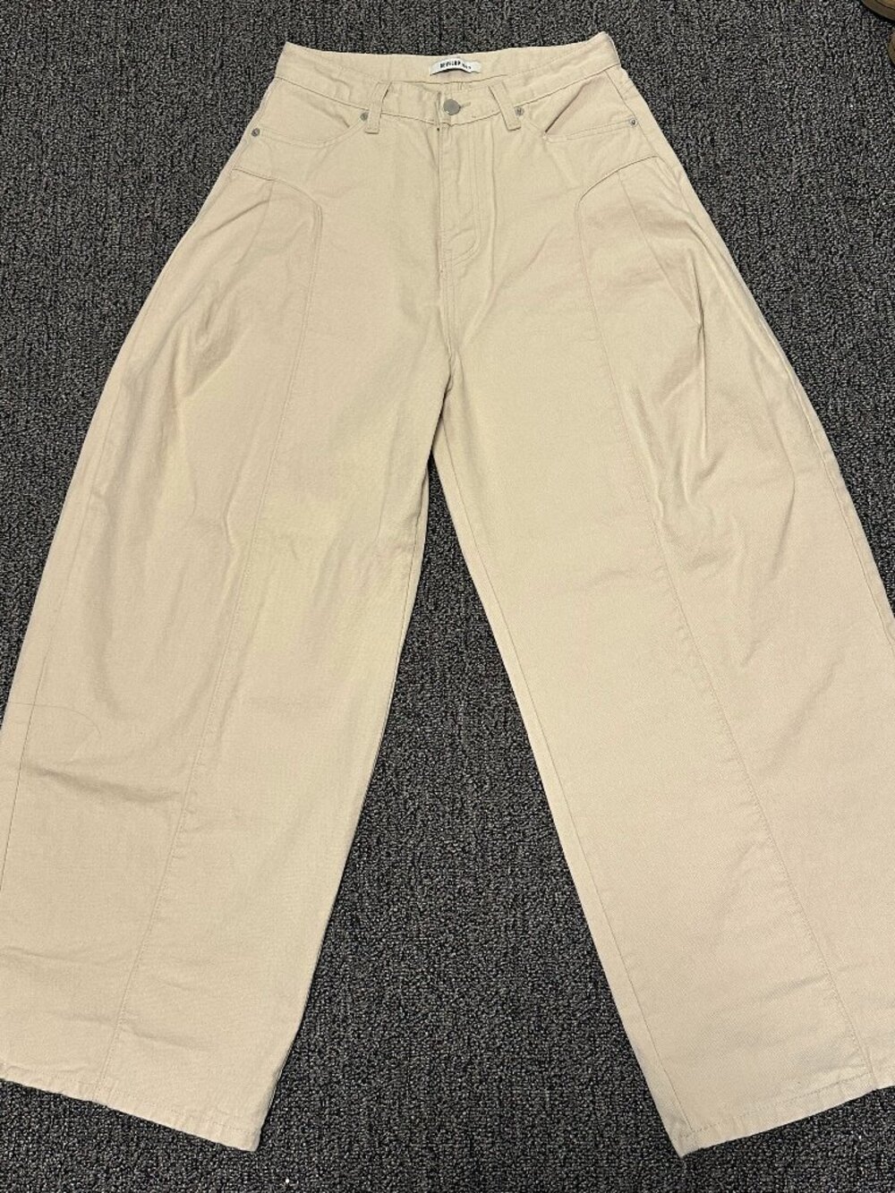Lewkin Cotton Oversized Wide-Leg Pants